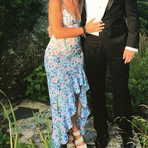 Revolve Lovers and friends floral high low maxi dress